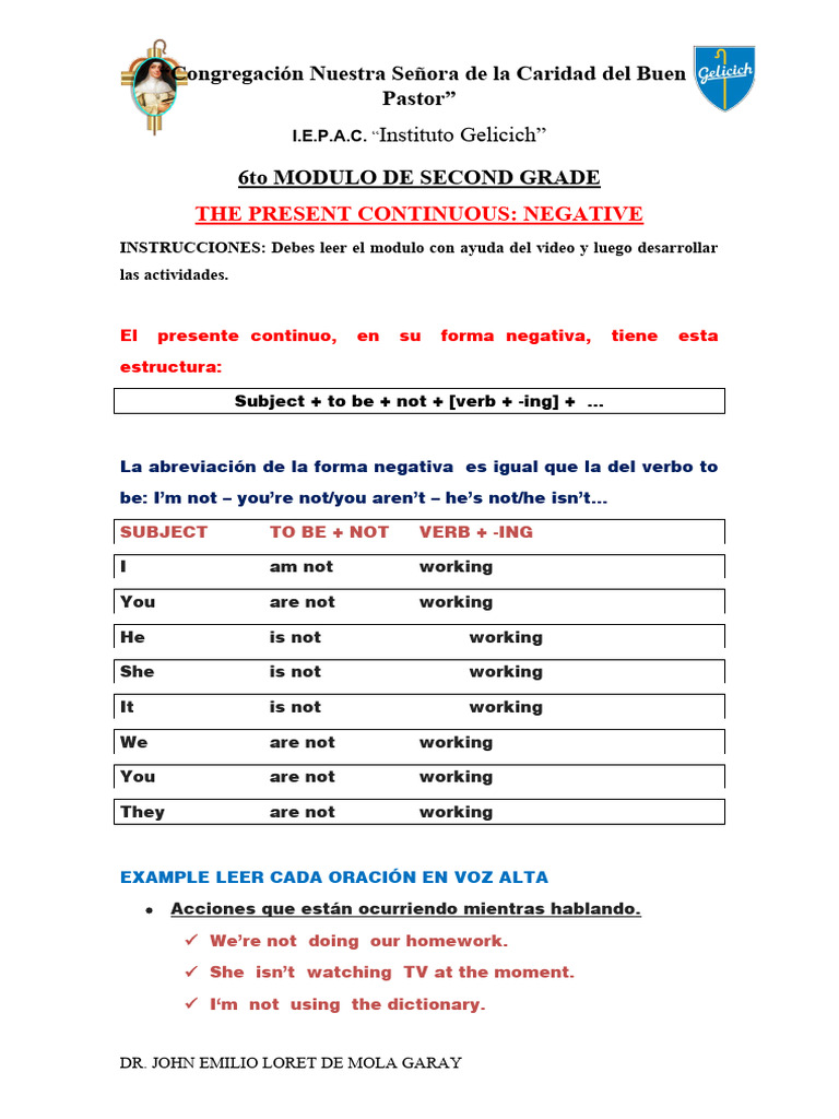 6to Modulo De Aprendizaje Second Grade Pdf