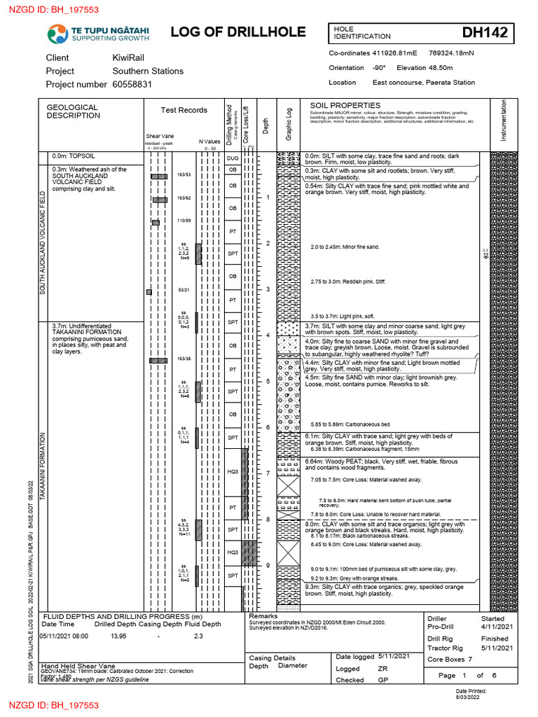 Borehole 197553 Rep01 | PDF | Silt | Clay