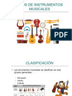 Clasificación de Los Instrumentos Musicales