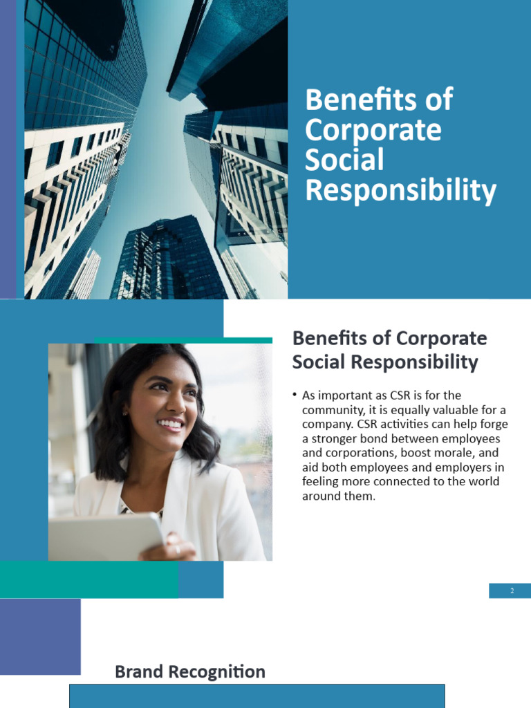 Benefits of Corporate Social Responsibility | PDF | Corporate Social