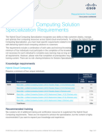 Hybrid Cloud Computing Solution Specialization Requirements