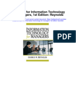 Test Bank For Information Technology For Managers 1st Edition Reynolds