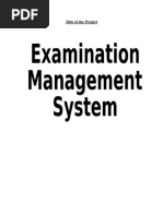 Examination Management Syste