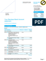 Your Barclays Bank Account Statement