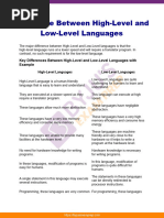 Difference Between High Level and Low Level Languages 41