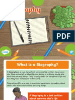 Biography Writing Powerpoint