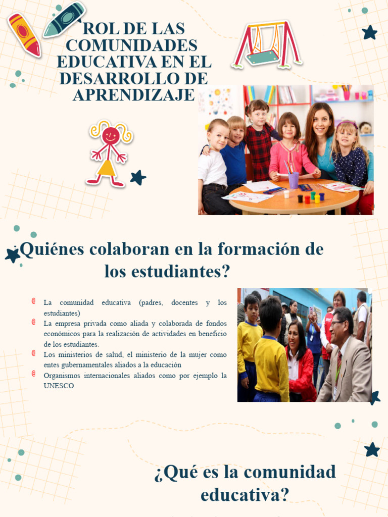 Rol de Las Comunidades Educativa en El Desarrollo de Aprendizaje | PDF