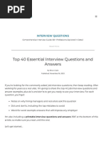 Top 40 Essential Interview Questions and Answers - Career Sidekick