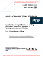 ISO 15609-5 Welding Procedure Specification Part 5 Resistance Welding