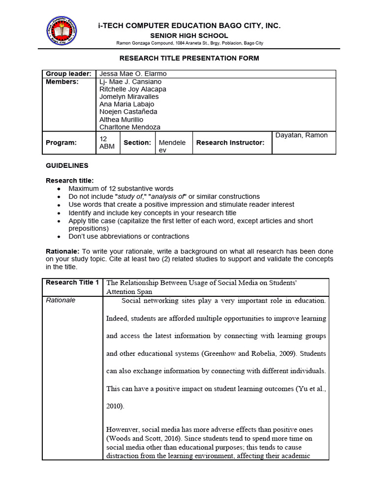 Survey Form 3 Pdf