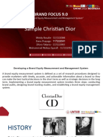 BRAND FOCUS 9.0 Sample Christian Dior Brand Audit