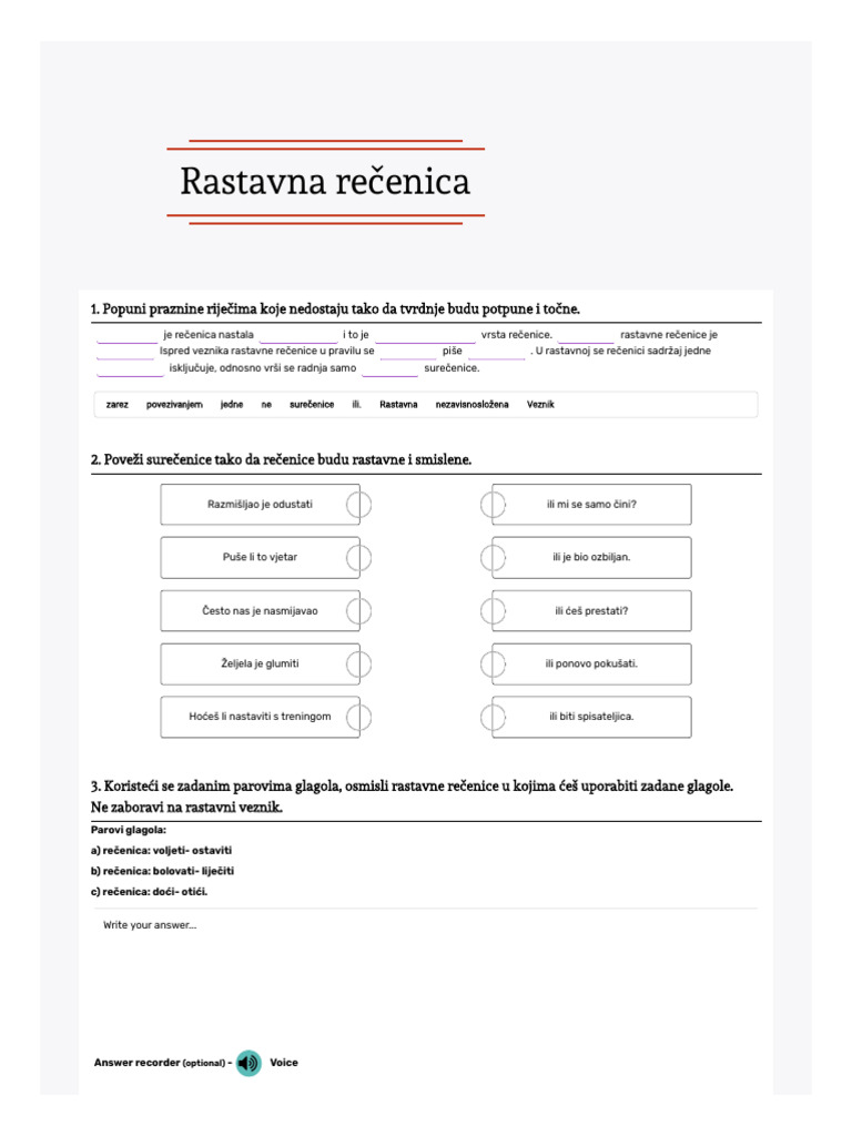 Rastavna Recenica | PDF