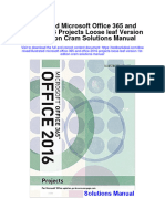 Illustrated Microsoft Office 365 and Office 2016 Projects Loose Leaf Version 1st Edition Cram Solutions Manual