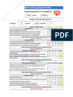 Libreta de Calificaciones: Institución Educativa: Fe Y Alegría 38