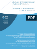 Revue Canadienne D'orthophonie Et Audiologie 2019 Num 43 Vol2