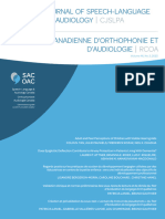 Revue Canadienne D'orthophonie Et Audiologie 2022 Num 46 Vol2