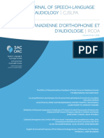 Revue Canadienne D'orthophonie Et Audiologie 2022 Num 46 Vol1