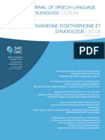 Revue Canadienne D'orthophonie Et Audiologie 2023 Num 47 Vol2