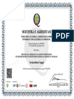 Sertifikat Akreditasi: Terakreditasi Unggul