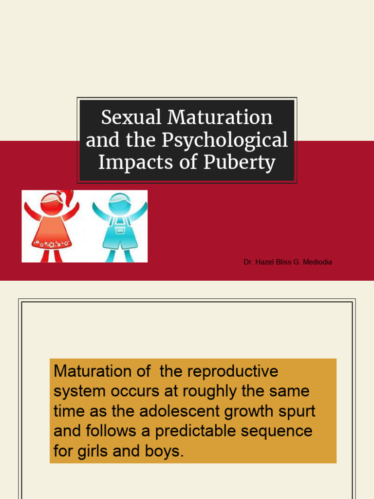 Sexual Maturation PDF Puberty Adolescence
