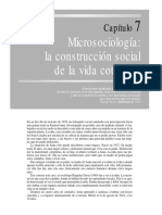 Microsociología: La Construcción Social de La Vida Cotidiana