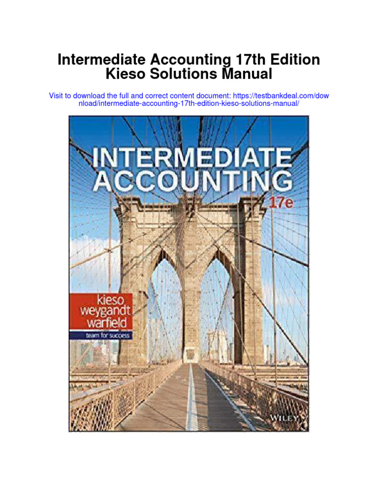 Intermediate Accounting 17th Edition Kieso Solutions Manual PDF Depreciation Expense