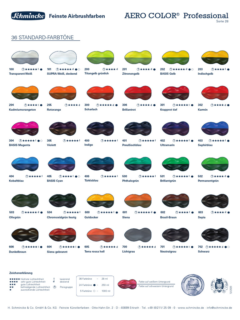 AERO COLOR Professional Farbkarte | PDF