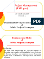 Session 4 Fundamental Competences and Skills For Public Project Managers