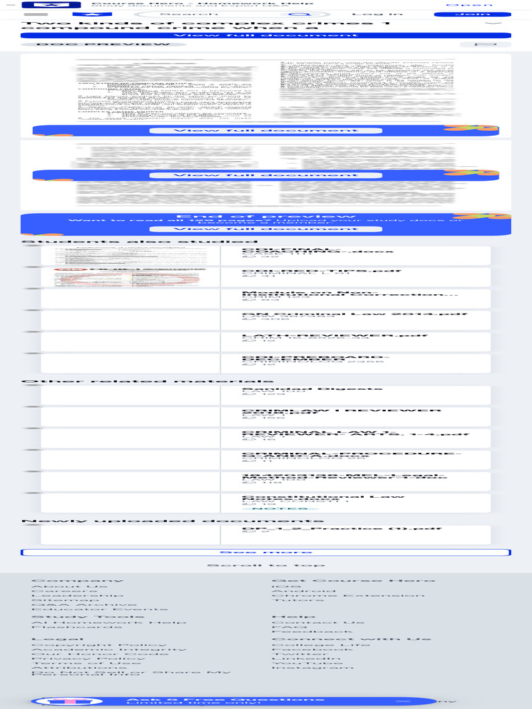 Understanding Compound and Complex Crimes | PDF | Crimes | Crime & Violence