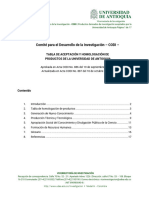 Tabla Aceptación Productos de Investigación (Ajustada 13oct23)