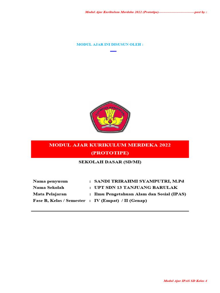 Modul Ajar Ipas Bab 5 Kelas 4 Pdf