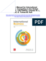 Solution Manual For International Business Competing in The Global Marketplace 12th Edition Charles W L Hill G Tomas M Hult