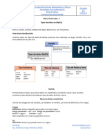 Tipos de Datos en MySQL