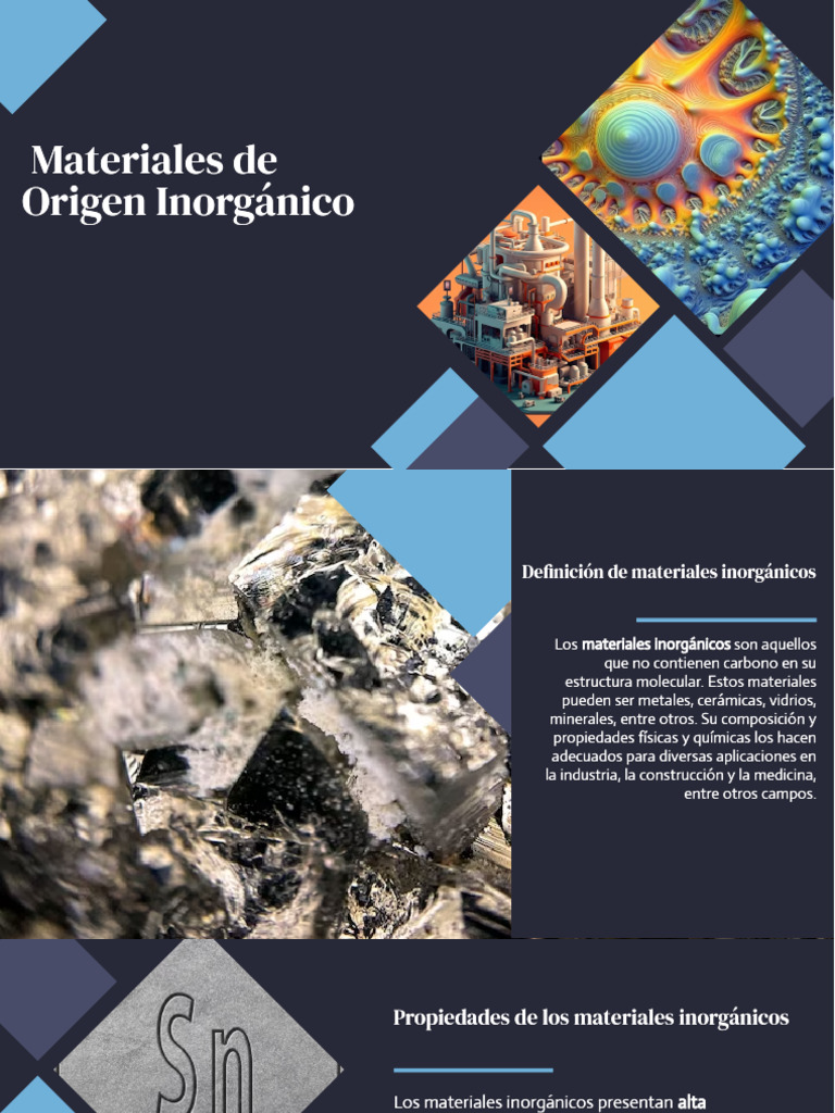 Materiales Inorgánicos: Definición y Usos | PDF | Química Inorgánica ...