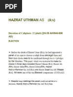 Hazrat Uthman As Caliph