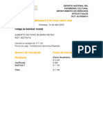 Número de Inscripción Fecha de Inscripción Pendiente: Código de Solicitud: 2vzxk2