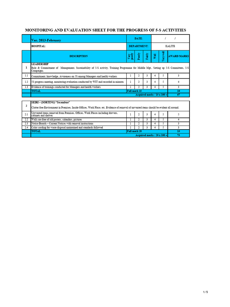 5s Kaizen | PDF | Business Economics | Business