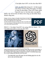 70+ Câu lệnh chat GPT có ích cho dân SEO