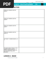 Activity Guide - Lists Make - Unit 6 Lesson 3 & 4