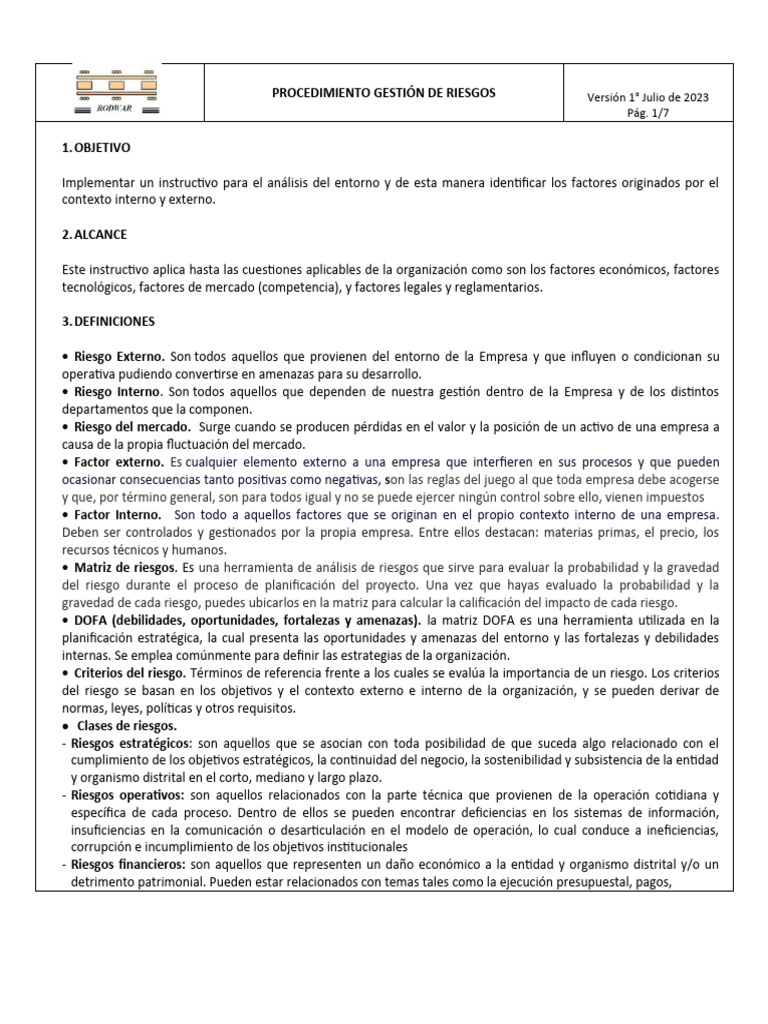 Gestión de Riesgos Empresariales | PDF | Riesgo | Business