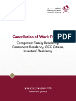 Cancellation of Work-Permits - (Categories - Family-Residency-Permanent-Residency-GCC Citizen - Investors Residency)