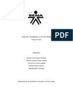 Especificación de Requisitos Funcionales y No Funcionales