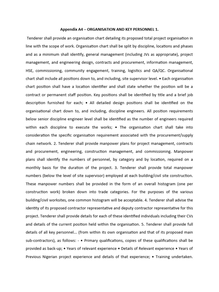 Key Personnel Arrangement PDF Procurement Business