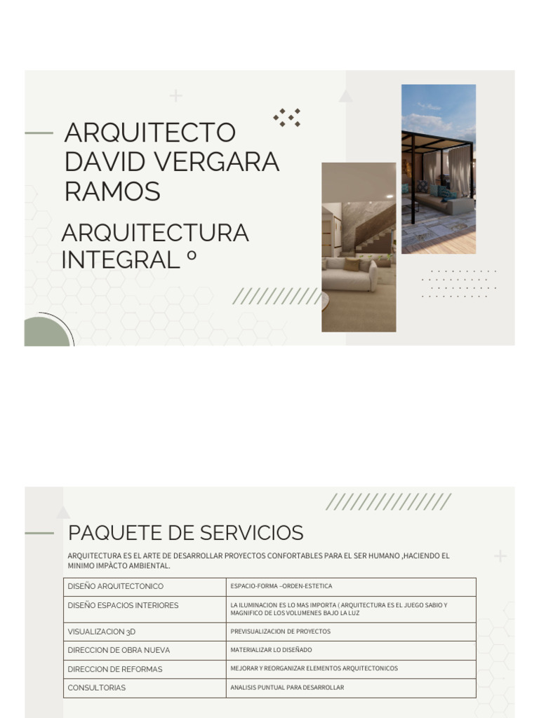 Servicios de Arquitectura Integral | PDF | Diseño | Las artes
