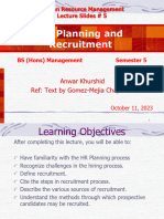 HRM Lecture Slides # 5 HR Planning and Recrruitment