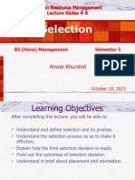 HRM Lecture Slides # 6 - Selection