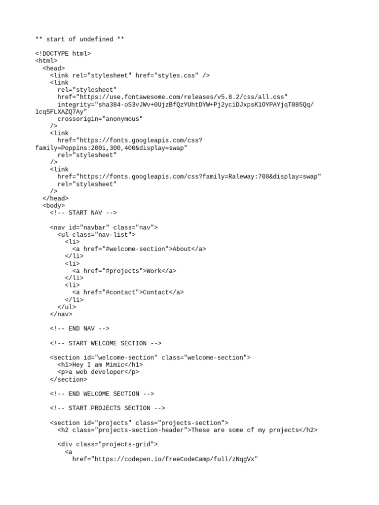Build a personal portfolio webpage pdf typefaces world wide web