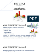 Introduction To Statistics