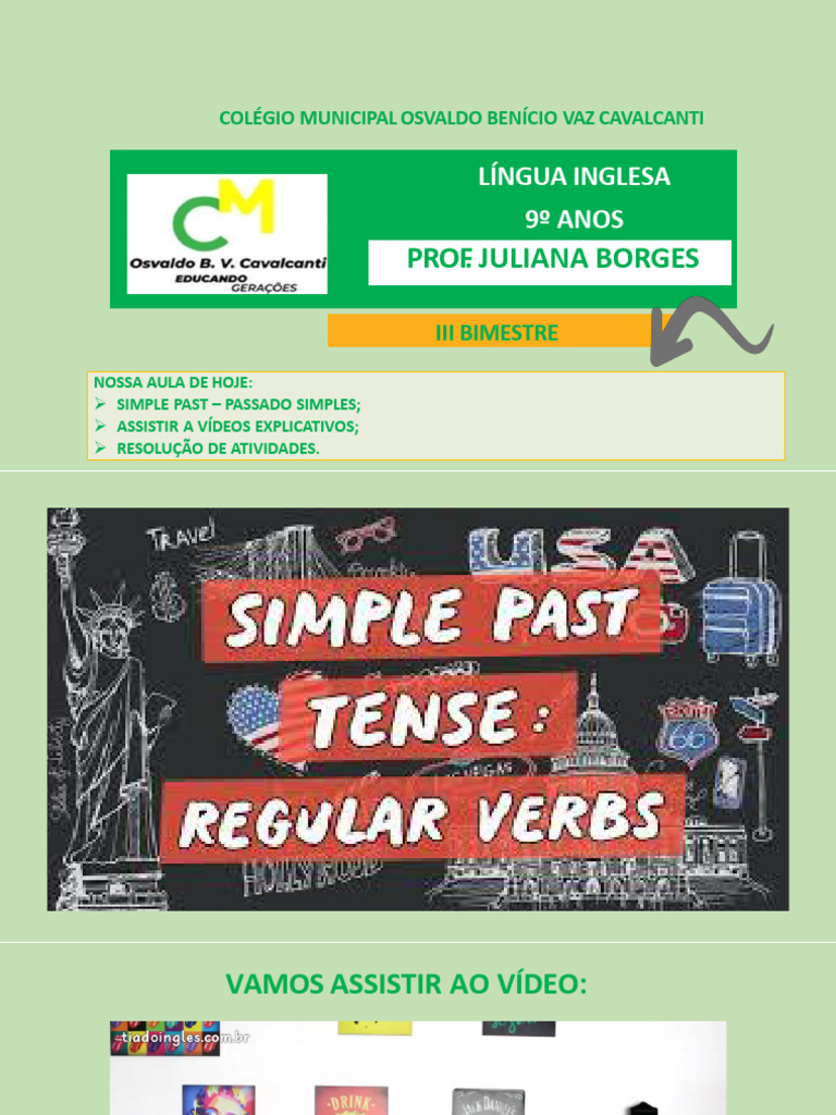 Mapa Mental do Simple Past | PDF | Assunto (gramática) | Mecânica da ...