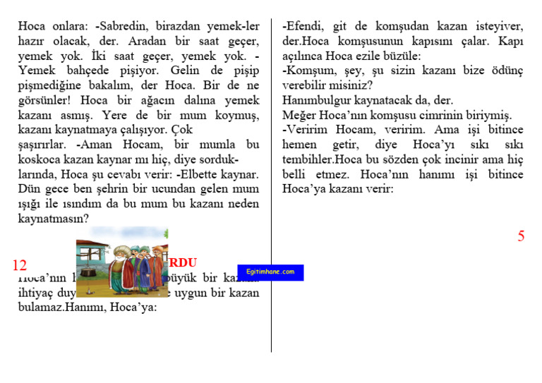 Nasreddi̇n Hoca 3 - 5-12 | PDF